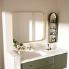 Rectangular Framed Tempered Glass Wall-Mounted Bathroom Vanity Mirror - 3 of 4