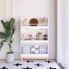 LIVAREEmlen Wall-Mounted Bookshelf with 3 Front-Facing Display Shelves and Natural Wood Base for Toddler Bedroom, Nursery or Playroom - 4 of 4