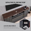 SinCiDo Living Room Modern Fireplace TV Stand for up to 80" TV w/ 36" Electric Fireplace, Adjustable Shelves & Hidden Drawers,Remote Control - 4 of 4