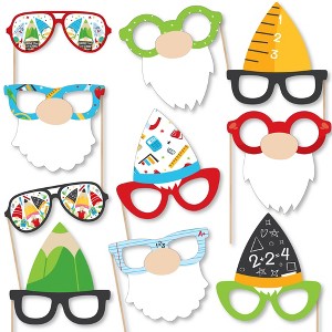 Big Dot of Happiness School Gnomes Glasses - Paper Card Stock Teacher and Classroom Decorations Photo Booth Props Kit - 10 Count - 1 of 4