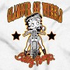 Betty Boop Biker Glamour On Wheels Womens Graphic T Shirt Tees Brisco Brands - 2 of 4
