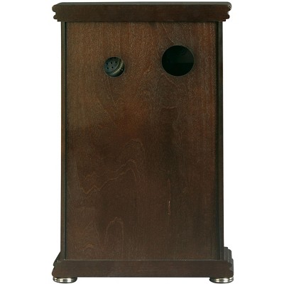 Espresso Brown Quartz Mantel Clock with Chimes