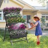 Homdox 5-Tier Vertical Garden Planter - 3.74FT Raised Bed Tower with Hooks for Vegetables & Flowers, Perfect for Patio Yard - 3 of 4