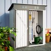 Vertical Storage Shed With Vents Openings Lockable Doors (5 x 3 Ft) Outdoor Storage Cabinet For Patio Lawn Backyard Trash Cans - 4 of 4