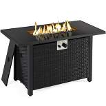 Yaheetech Outdoor Gas Fire Pit Table 43 inch with Tempered Glass Tabletop