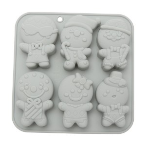 Unique Bargains Candy Mould 6-Cavity Gingerbread Man Varieties Candy Mould Hand Wash 5.87"x5.87"x0.94" 1 Pc - 1 of 4