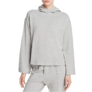 Enza Costa Womens Wide Sleeve Hoodie Sweatshirt, Grey, Medium - 1 of 1