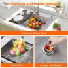 Drop In Kitchen Sink, Stainless Steel Topmount Sinks with Accessories With 3mm Thickened Plate Round Corners - 3 of 4