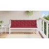 vidaXL Bench Cushion Water Repellent Outdoor Seat Cushion Pad Oxford Fabric - Wine Red 78.7" - 3 of 4