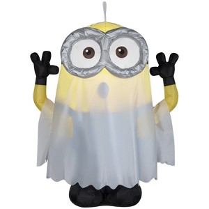 Gemmy Airblown Inflatable Hanging Minion as Ghost Universal, 3.5 ft Tall, Multicolored - 1 of 4