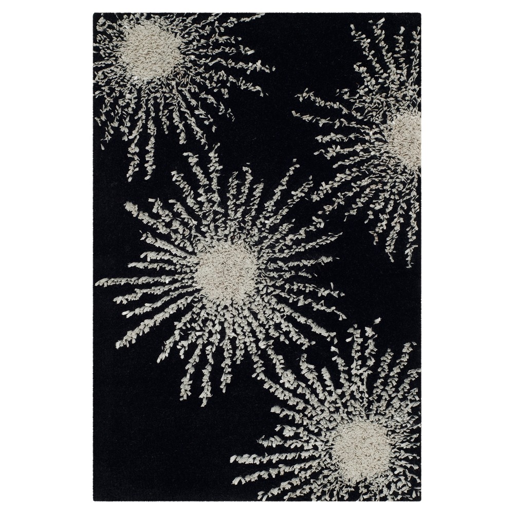 Amsterdam Accent Rug - Black / White (2'x3') - Safavieh