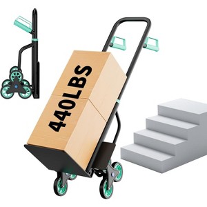 Coucheta Stair Dolly Hand Truck, 440 Lbs Heavy-Duty Stair Climbing Hand Truck Dolly, 6-Wheel Platform Cart, for Furniture, Boxe, Groceries, Warehouse - 1 of 4