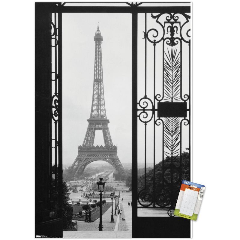 Trends International The Eiffel Tower - Gate VIew Unframed Wall Poster Prints, 1 of 7