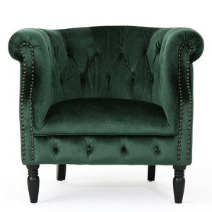 GDFStudio Justus Contemporary Tufted Upholstered Club Chair - 1 of 4