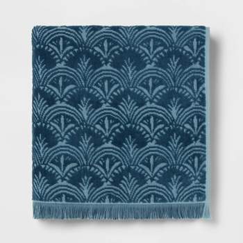 Plush Scallop Towel Teal Blue - Threshold™