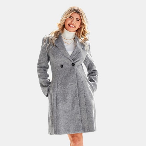 Apuweiser-riche Grey hot Women Peacoat