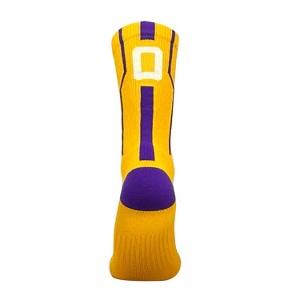 Mk Socks Player ID Jersey Number SINGLE Crew Sock - Gold, Purple, White - 1 of 1