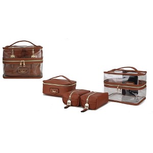 MKF Collection Emma Handbag Cosmetic Clear Case set by Mia K- 4 pieces - 1 of 4