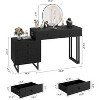 Vanity Desk with Mirror and Lights, Small Makeup Vanity with 5 Drawers, Modern Makeup Vanity Organizer with 3 Color Lights＆Adjustable Brightness - 2 of 4