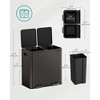 Dual Trash Can, 21.2 Gallon (80 L) Garbage Can for Kitchen, with 15 Trash Bags, 2 Compartments, Plastic Inner Buckets and Hinged Lids, - 4 of 4