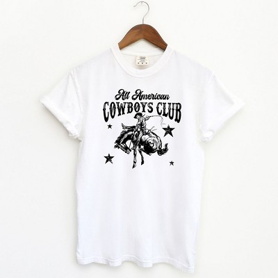 Cowboys Club Graphic Oversized Cropped T-shirt