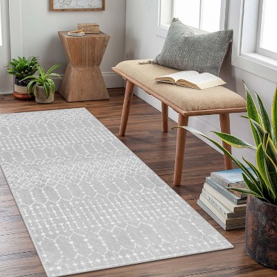 Lahome Moroccan Geometric Area Rug– Washable Non-Slip Low-Pile Carpet for Living Room, Bedroom,Office,Kitchen,Nursery,or Dining Room