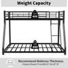 Twin Over Full Metal Bunk Bed with Ladder and Full-Length Guardrail - 3 of 4