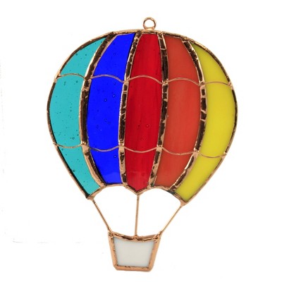 Home & Garden 5.25" Rainbow Hot Air Balloon Sun Cat Catcher Suction Cup Gold Crest Distributing  -  Stained Glass And Suncatchers