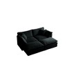 4 Piece Upholstered Sofa 1 Piece of 2 Seater Sofa and 2 Piece of Ottomans 2 Seater Loveseat Lounge with Ottomans Beige Chenille - 3 of 4