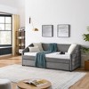 VYNXARIA Cozy Gray Linen Twin Daybed with Hidden Trundle: Tufted Sofa - Style Comfort for Small Spaces - 4 of 4