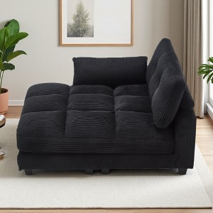 Oversized Corduroy Sleeper Chaise Lounge with USB, Cup Holder & Side Pocket - 1 of 4