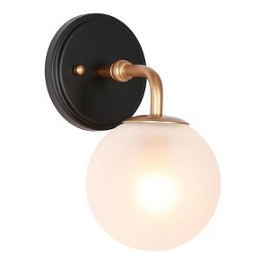 LNC Cllenqy 5.5-in 1-Light Matte Black and Brass Gold Modern/Contemporary Vanity Lights - 1 of 1