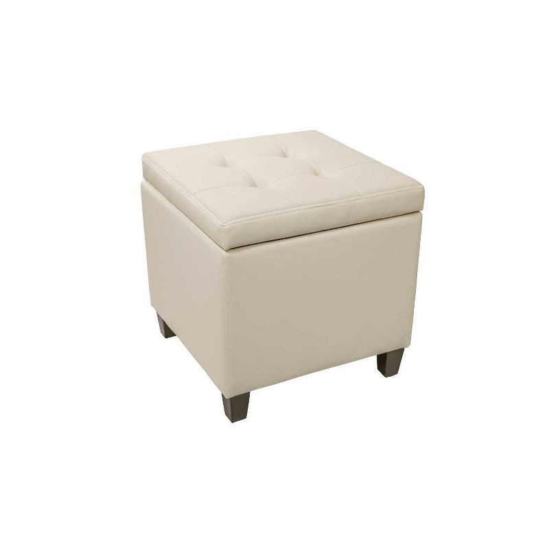 Square Button Tufted Storage Ottoman with Lift Off Lid - WOVENBYRD, 5 of 13