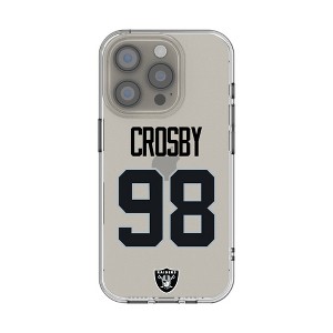 NFL Las Vegas Raiders Players Game Tactic Clear Cell Phone Case for Apple iPhone - 1 of 4