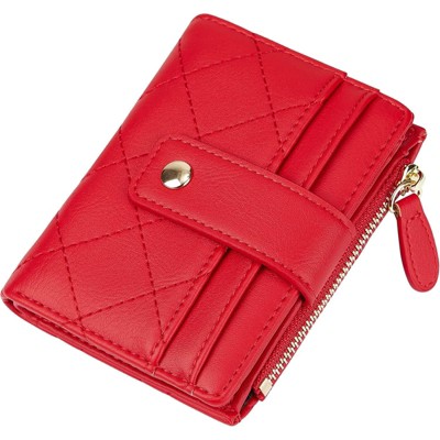 FATMOON Women’s Bifold Leather Wallet with Zip Coin Pocket - Easy to Use Card Holder for Credit Cards, ID, Cash & Coins