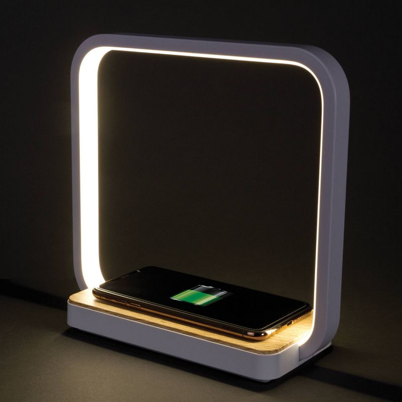 Wireless Charging Station with Night Light Table Lamp - OttLite, 3 of 8
