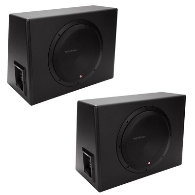 Rockford Fosgate 12" 300 Watt Single Powered Subwoofer Sub Enclosure (2 Pack)