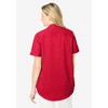 Woman Within Plus Size Short-Sleeve Cotton Campshirt - 3 of 4
