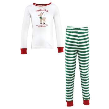 Hudson Baby Infant and Toddler Cotton Pajama Set, Rudolph