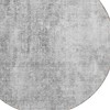 Gray Silver And Charcoal Abstract Washable Indoor Outdoor Area Rug - 4 of 4