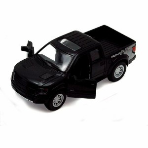 KiNSMART 2013 Ford F-150 SVT Raptor Supercrew 1:46 Scale 5" Die Cast Metal Model Toy Truck (Black) - 1 of 2