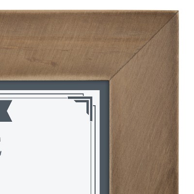 Classic Rustic Brown Wood Certificate Frames, 8.5x11, Set of 4