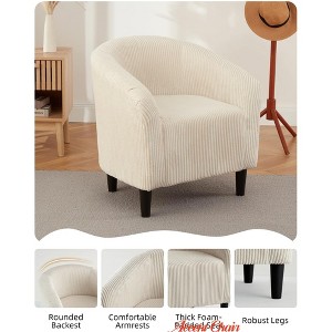 Accent Chair Living Room Chairs Boucle Barrel Chairs Round Armchairs for Bedroom Waiting Room Office Reception Chairs - 1 of 4