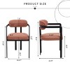 Sapphtopaz Dining Chairs Set of 2 Modern Boucle Upholstered Kitchen Dining Chairs with Black Metal Legs Living Room Chairs for Kitchen, Bedroom - 3 of 4