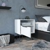 NicBex Wood Nighstand with Hairpin Legs,End Table with 1 Drawer and Open Shelf for Bedroom,Living Room - 2 of 4