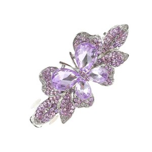 Unique Bargains Gradient Butterfly French Barrette Hair Clips Purple 1 Pc - 1 of 4