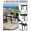 31.5-63in Expandable Patio Table for 4-6 Persons, Outdoor Rectangular Dining Table with Woodgrain Tabletop for Backyard, Deck, Porch, Garden - 3 of 4