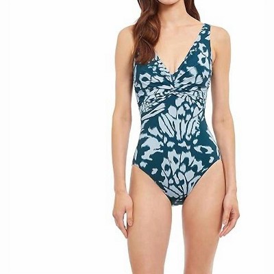 Women's Standard Miss Butterfly Surplice Front And Back One Piece - Gottex