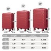 Lyngins Hardshell 20/24/28 Inch 3PCs Luggage Sets with Spinner Wheels,Combination Lock,Retractable Handle,Suitcases Sets for Family Trips - 3 of 4