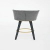 20'' Gray Counter Height Bar Stools Set of 2, 360° Swivel Upholstered Barstools - 3 of 4
